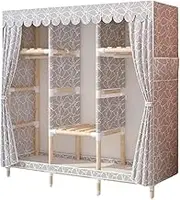 Oxford Cloth Portable Closets with Curtain Large Capacity Wardrobe Closet Organizer Modern Storage Organizer for Bedroom