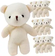 JOINPAYA 15pcs Cute Bear Keychain Charms Plush Hanging Pendant for Bags Backpacks and Handbags Soft Stuffed Animal Decor Friends and Family