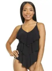 The Magicsuit by Miraclesuit Solid Rita Tankini Top & Skirt Bottom 2 Piece Swim
