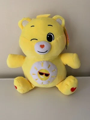 NEW CARE BEARS Funshine Bear Cushy Plush Toy Headstart 2023 Yellow Soft