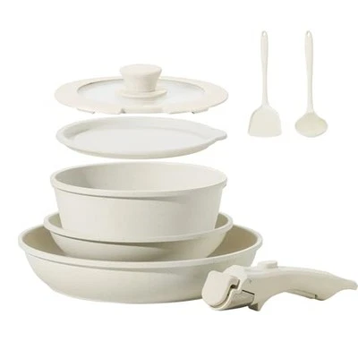 8pcs Ceramic Pots and Pans Set, Non Stick Cookware Set, 8pcs Cookware Set