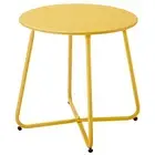 Patio Small Outdoor Side Table Waterproof Round Metal Steel Side Table Weather