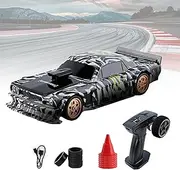Mini Drift Rc Car, 1/43 Scale Full Proportional Mini Car, Rc Car Turbo Racing, Electric Racing Drift Car, Tabletop Drift Rc Car, High Speed Remote Control, for Kids, Boys (Black Gyro Edition)