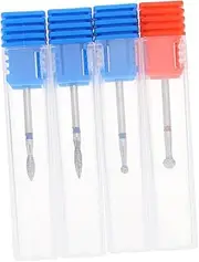 Vaguelly 4Pcs Nail Drill Bits Set Professional Nail Care Tools for Grinding Shaping Cuticle Removal Durable Tungsten for Manicures Lightweight