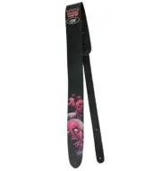 Peavey The Walking Dead - Purple Zombie 2.5" Wide Leather Electric Guitar Strap
