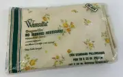 2 Vtg NOS Wamsutta Superlin No Iron Standard Pillowcases~Yellow Rose/Floral~USA