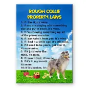 ROUGH COLLIE Property Laws FRIDGE MAGNET No 2 Merle