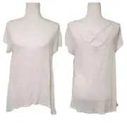 Mossimo Supply Co. Womens White Cross-Back Short Sleeve Shirt Size Medium