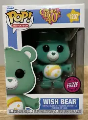 Funko POP! Care Bears 40th Anniversary Figure - WISH BEAR (Flocked) #120 *CHASE*