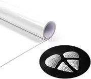 Victool White Puff Vinyl Heat Transfer Roll HTV Vinyl White, White 3D Puff Iron On Vinyl Roll, Heat Press Vinyl for DIY T-Shirt and Craft Designs, 30.5 x 152.5 cm / 12" x 5ft (White)