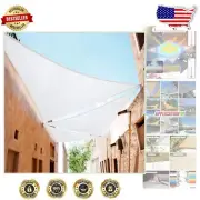 Custom 11' White Triangle Sun Shade Sail | 95% UV Block | 190 GSM Durable Fabric