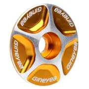 2PC Road MTB Bike Bicycle CNC Stem Cap Headset Top Cap Cover Gold