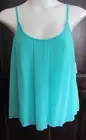 New York & Co Teal Tank Top Blouse with Sheer Overlay Size XL **NWTS**