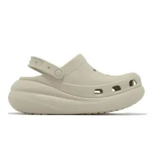 【Crocs】洞洞鞋 Classic Crush Clog 超厚底 男鞋 女鞋 奶茶 經典泡芙 卡駱馳(2075212Y2)