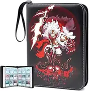 Trading Card Binder for One Piece Card Game,9 Pocket with 50 Sleeves up to 900 Cards One Piece TCG Card Binder,Waterproof Card Storage Bag with Sleeves,one piece for card Display Case