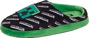 [Minecraft] Mens Slippers Teen Creeper Gamer Open Back Slip On Mules House Shoes