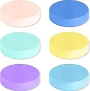 WELANE Soft Rubber Stamps, 6 PCS Round Carving Blocks for Print Making, Scrapbooking, Sculpting, Stamping (Random Colors)