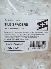 B.A.T. Trims T Shape Spacers - 5mm - Qty: 250 - TS5-250 - Tilers Tiling Tools