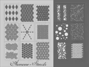 Reusable Wall Stencils Airbrush Painting Art Patterns Scrapbooking Craft