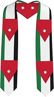 [EdWal] Jordanian flag print Graduation Stole and Sash Class for Unisex Adult Honor Stole Honor Stole of 2025