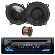 JVC KD-T720BT Single DIN USB Bluetooth CD Receiver, 2x 5.25" 200W Speakers, Wire