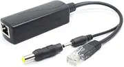 5V PoE Splitter, 48V to 5V 2.4A, Plug 3.5mm x 1.35mm, 5.5mm x 2.1mm Connector, IEEE 802.3af Compliant, for IP Camera and More