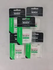 Johnson & Johnson REACH Dental Floss Mint Waxed Floss 55 Yards Each 5 PACK
