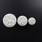 3pcs Snowflake Plunger Cutter Mold Sugarcraft Fondant Cake Decorating Too SFR