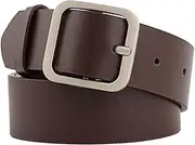 [Healeved] 1pc Fully Adjustable Female Leather Belt with Square Shape Buckle Coffee Color Stylish and Versatile Accessory for Casual Outfits