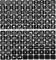120pcs Switch Panel Small Stickers, Label Decal, Multifunction Button Sticker, Night Safety Stickers for Cars, Boat, Truck, Vehicle With RA80 XL RB80 XL AR-600 AC-1200