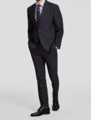 Kenneth Cole Men's Black Slim-Fit Ready Flex Stretch 2-Piece Suit Set Size 38S