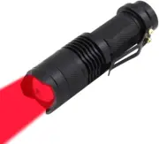 High Power Red LED Flashlight - Powerful Single Mode Red Light Torch for Astrono