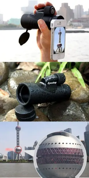 香港代購 EYESKEY艾斯基 12*50高倍數單筒望遠鏡夜視鏡非紅外線 軍用望眼鏡可接手機拍照當DV錄影攝影機
