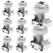 16 Sets Cabinet Screw Mounting Cage Nuts for Equipment Server Racks