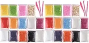 Binxind 2X Micro-Polystyrene Beads Small Foam Balls Slime Beads Set with 6 Slime Tools (Contain No Slime)