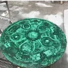 60" Ethnic Marble Patio Coffee Table Enhance Your Space with Malachite Table Top