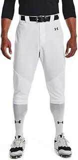 [Under Armour] Men's Standard Utility Baseball Knicker 22, (100) White / / Black, Medium