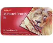 36PK Derwent Pastel Colouring/Drawing Art Coloured Pencil w/ Tin Storage Case