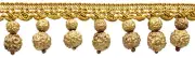 Beaded Fringe Trim, Style# B40736, Color# E16C - Golden Beige [12 Yards]
