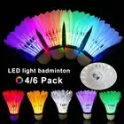 Goose Feather Glow Birdies LED Badminton Shuttlecocks Light Up Shuttle-Cocks