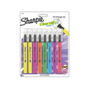 Sharpie Clear View Stick Highlighters Assorted Colors 8 Count Highlighter Set