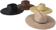 [Generic] Fashion New Sunshade hat Spring and Summer Versatile Straw caps Straw Big Brim Cowboy hat Outdoor Travel Sunscreen hat