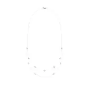 Multi Layered Bezel Necklace with 1.00ct of Laboratory Grown Diamonds in Sterling Silver and Platinum
