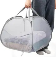 Collapsible Laundry Baskets, 90L Large Foldable Laundry Basket, Durable Mesh