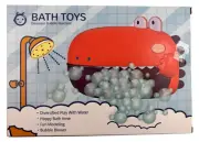 Grechi Dinosaur ORANGE Bubble Machine with Music for Bath Time Toy Fun for Kids