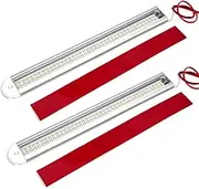 120LED Car Interior Light Bar Strip with ON/Off Switch Parts for Truck RV Van Lorry Boat Reading Lamp 12V-85V 2Pc