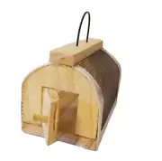 New Vintage Dollhouse Miniature Wood & Wire Mesh Mouse Animal Cage Trap Carrier