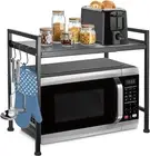Xcellent Global Microwave Shelf,Stainless Steel 2-Tier Corner Kitchen Storage Un