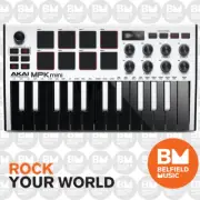 Akai MPK Mini Mk3 White Portable Key & Pad USB MIDI Controller MPKMINI3 - BM