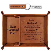 Best Husband Ever Gifts for Husband PU Leather Valet Tray and Best-husband-ever